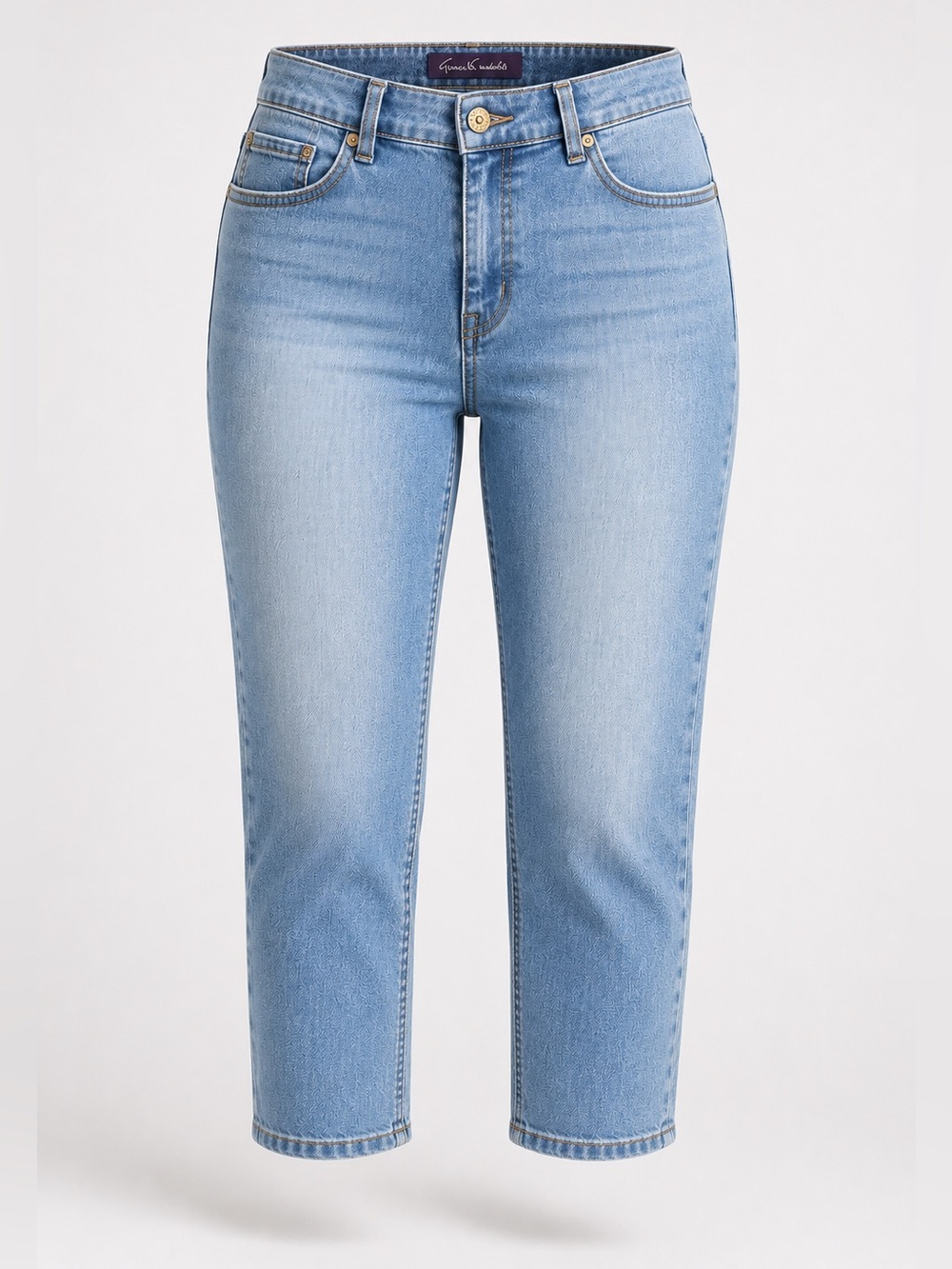 Gloria Vanderbilt Amanda Light Wash Petite Cropped Jeans Size 14P - Picture 1 of 5